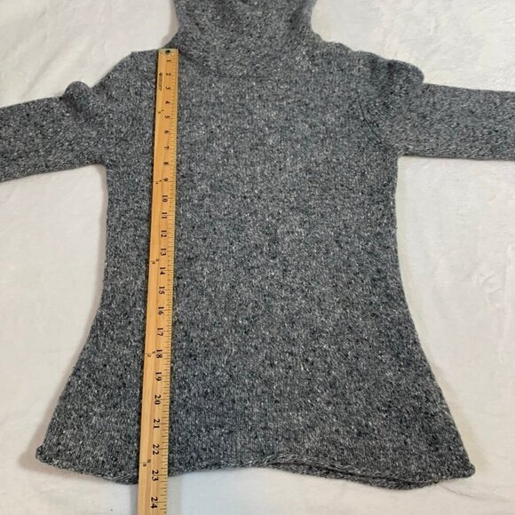 Express charcoal gray wool blend pullover turtleneck fitted long sleeve sweater - Picture 9 of 9